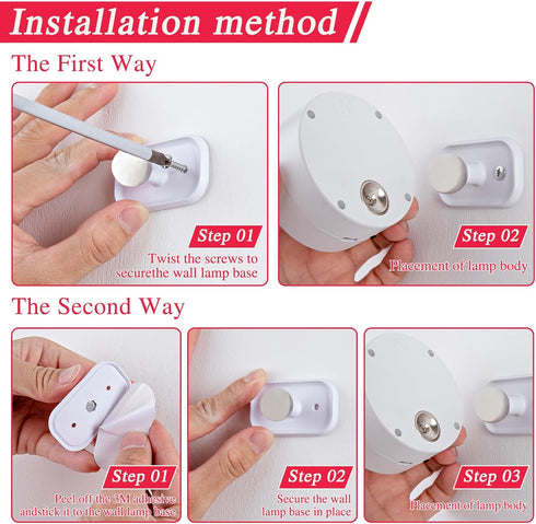 KSNALUX 360 2 Dimmable LED Red Light Therapy Lamp for Sleep Magnetic Rotating USB Rechargeable Night Light with Remote
