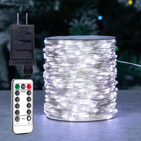66FT Fairy Lights Plug in, 200 LEDs Waterproof String Lights with Remote for Indoor Outdoor Christmas Decor