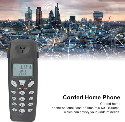 Landline Test Phone,Telecom Check Telephone Line Check Tester to Clip Telephone, Caller ID Display/Redial/Pause/DTMF Supported, for Home Office Hotel
