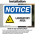 (2 Pack) Laboratory Area Sign with Symbol - OSHA Notice Sign 7 Inch X 5 Inch Vinyl Label Decal Sticker