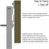 Muzison 41" 2 Pack 200 lb Z Clips - French Cleat Picture Hanger Heavy Duty - Wall Mirror Mounting Bracket - Flush Mount