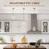 VONLUCE Pendant Lights Kitchen Island, Brushed Nickel Pendant Lighting for Kitchen Island with Hanging Cord for Bedroom