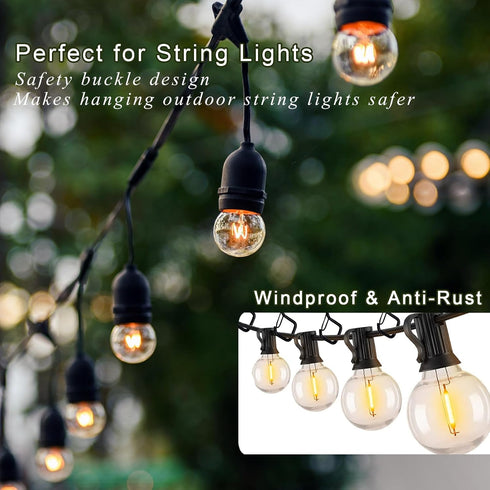 20 PCS Q-Hanger Hooks for String Lights, Ceiling Hooks for Hanging Plants, Wind Chimes, Bird Feeders, Lanterns
