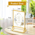 foltsyga 5x7 Holders5 7 Pack 6 Gold Picture Frame Double -Sided Acrylic Sign Holder,Wedding Signs Table Numbers Menu x