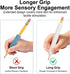 CulinaCraft 4 Pack, Sensory Pencil Grips for Kids Quiet Classroom Fidget Toys, Textured Silicone ADHD & Autism Calming