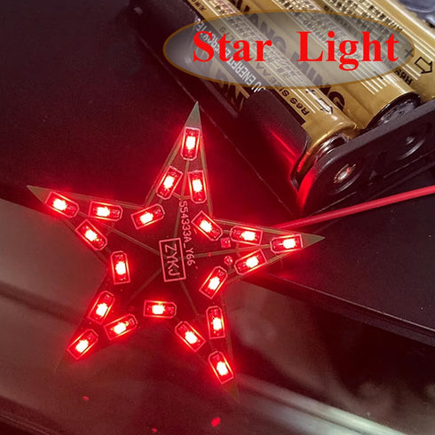 HUAGZIMO 4.5V Soldering Practice Kit Star Shaped LED Breathing Lamp Kit SMD Soldering Projects DC DIY Electronic DIY