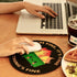 Dumpster on Fire Small Mouse Pad, Cute Round Mousepad with Non-Slip Rubber Base, This Is Fine Desk Decor (8.6 x 8.6