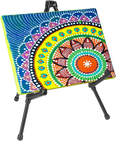 PATIKIL 1Set 14in Tabletop Easel Stand for Display, Small Portable Tripod for Signs, Art, Wedding