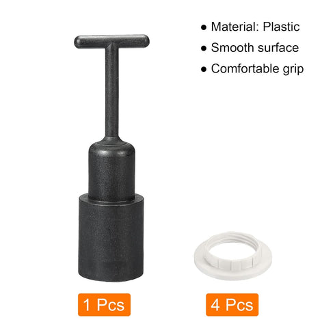 MECCANIXITY E14 Socket Ring Removal Tool, T Type with Lamp Shade Socket Rings, Light Replacing Accessories