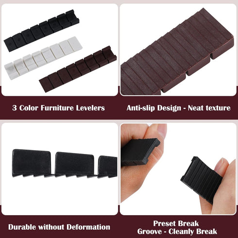 Jetec 36 Pieces 4 Inch Plastic Composite Shims, Leveling Wedges for Home Furniture Improvement, Indoor Outdoor Use