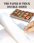 DHGPTS A5 60 Spiral Journal Notebook, Cute Notebooks for Women Men, College Ruled Hardcover Notebook for Work & Note