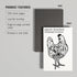 Country, 6x9 193 Amish Pennsylvania, Butchers Block Meat Cuts, Black Chicken on White Press (Lined Journal, Lay Flat