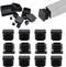 EASYEAH 3/4" (19mm) Plastic Hole Plugs Black -Square Chair Leg Caps &