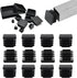 EASYEAH 3/4" (19mm) Plastic Hole Plugs Black -Square Chair Leg Caps &