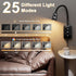 5 Dimmable Wall Mounted LED Reading Light for Bed Headboard - Color & Brightness Levels Book Light with Touch/Wave