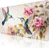 Desk Mat, Pink Flowers and Colibri Birds, XXL Extended Large Gaming Mouse Pad, Non-Slip Rubber Base, 35.4"X15.7"