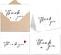 XISHIUYIS Thank You Cards with Envelopes - 24 Pack Heart Design Thank You