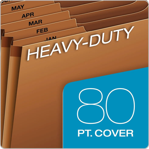 Globe-Weis PFXR217MHD /Pendaflex Heavy-Duty Expanding File, Open Top, 12 Pockets, Brown