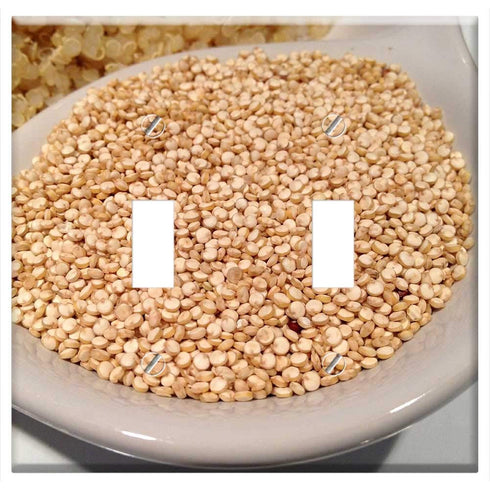 Yuatuwaw Switch Plate Double Toggle - Quinoa Grain Seed Food Healthy Vegetarian