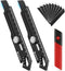 BIBURY 2 Pack Utility Knife, Heavy Duty Full Stainless Steel Retractable Box Cutter with 10PCS Blades