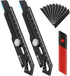 BIBURY 2 Pack Utility Knife, Heavy Duty Full Stainless Steel Retractable Box Cutter with 10PCS Blades