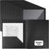 Teling 48 Pcs Plastic Folders with Front Clear Pocket and Business Card Holder, Heavy Duty 2 Pocket Letter Size Folders