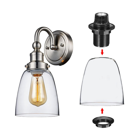 E14 Bulb 3 Pack Bulb PATIKIL Holder Light Socket, Screw Fully Thread LED Lamp Holder for Pendant Lights, Black
