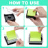 Pop Up Sticky Note Dispenser, Transparent Top for 3 x 3 Inch Sticky Notes, Black Base Clear Top (2)