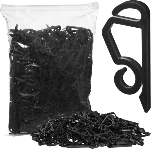 Marsui 500 Pieces Christmas Light Clips Outdoor Gutter Hooks Plastic Seasonal Weatherproof