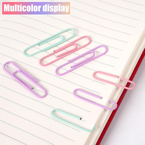 Macaron Colored Paper Clips, 300pcs Large 2" Jumbo Paper Clips for Office Supplies