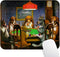 Dogs Playing Poker Oil Painting Art Mouse Pad, Cute Pets Joking Games Print Artwork for Computers Laptop