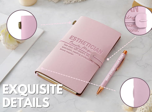 Set 7.8x5 Inches, InnoBeta Esthetician Gifts for Women, Journal Pen for Aestheticians on Birthday, Christmas, Unique