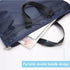 M&G Zipper Pouch with Handle 12x15 in Large Pocket File Bag, A4 Foldable Document Storage Bag for Office Carrying Paper Files Books Filing Folder 1 Pack (Blue) by M&G