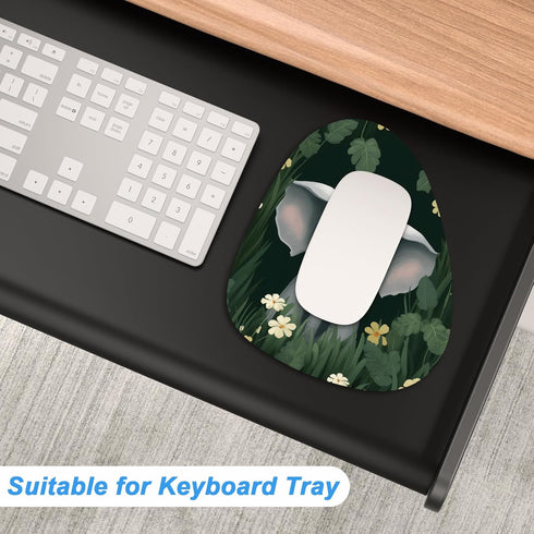Rimilak Small Mouse Pad, 6 x 7 Inch Irregular Mini with Non-Slip Rubber Base, Waterproof for Laptop, Cute Elephant