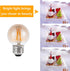 Amber Light Bulbs 40 Watt Equivalent, 6 Pack, Warm White 2700K, E26 LED G16.5 Globe Dimmable Decorative Edison