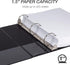 Samsill Economy 1.5 Inch 3 Ring Binder, Made in The USA, Black, 6 Pack with Customizable Clear View Cover