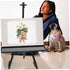STOBOK Brush Drawing Tool Storage Easel, Detachable Tripod Pallet Board with Paints Tray for Easel Accessories