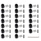 MakerHawk 20 Sets Anti-Vibration Rubber Landing Mat Feet, T Sliding Nut Block, M3 Screws for 3D Printers