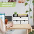 Wisuce Desk Organizer with Drawers, Bamboo Desktop Storage for Makeup Dresser, No Assembly Required