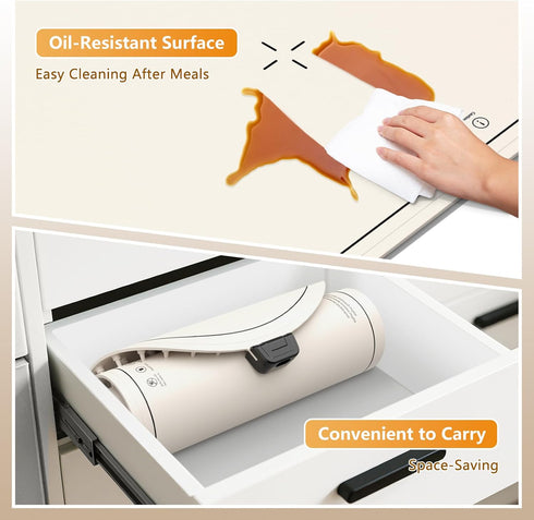 Large,(24x16), WOKALON Warming Mat for Food Extra Food Warmers for Parties Buffet and Home Daily Use,Roll Up Food