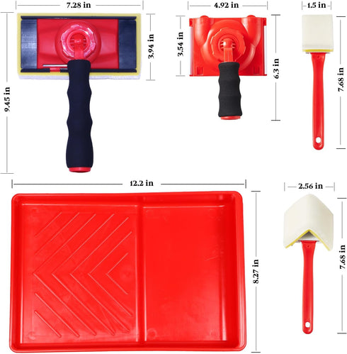 360 10 Lines,7 Inch Set Paint Edger Tool - Rotation Handle for High Ceilings & Corners, PCS Paint Edger Kit