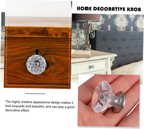 6pcs POPETPOP Plastic Knobs for Cabinets Bedside Handles Replacement Decorative Hardware for Dressers and Storage