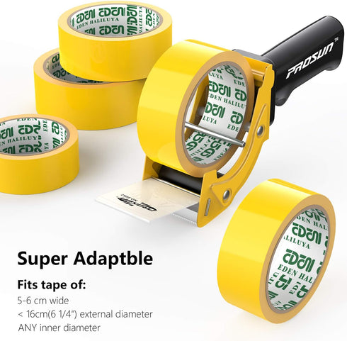 Fast Reload 2 Inch Tape Gun Dispenser - Packing Packaging Sealing Cutter TG01 (TG01-YLW)