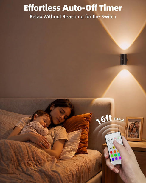 4000mAh 3 12 1 Pack) EZVALO Motion Sensor Wall Sconce with Remote, Rechargeable Battery Operated Wall Light, CCT & RGB