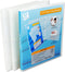 UniKeep 3 Ring View Binder, Fully Enclosed Case in Clear, White, or Black, Various Spine Widths (Pack of 3, 0.5 Inch)