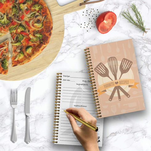 Softcover Classic Recipes Journal: 5.5" x 8.5", 120 Pages, Durable Gloss Laminated Cover