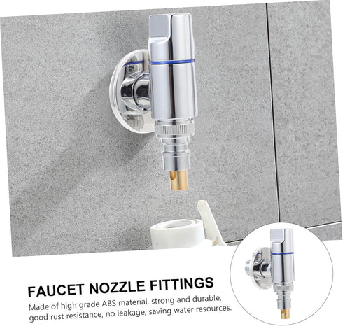 DOITOOL 2pcs Manual Washing Machine Faucet, Mini Toilet Accessories, Water Spigot Bathroom Angle Stop Valves