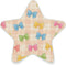 Burbuja Colorful Bows on Plaid LED Night Light Plug into Wall 0.2W Star-Shaped