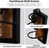 E26 Farmhouse Wall Light Fixtures,Modern Industrial Wall Sconces Lighting Indoor with Base Faux-Wood Color Matte Black