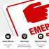 10x14 Inches, .040 Emergency Spa Shut Off Sign, Bilingual English Spanish, Rust Free Aluminum, Fade Resistant, Easy